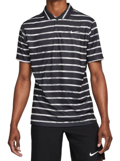 Мужское теннисное поло Nike Dri-Fit Graphic Polo M - black/white