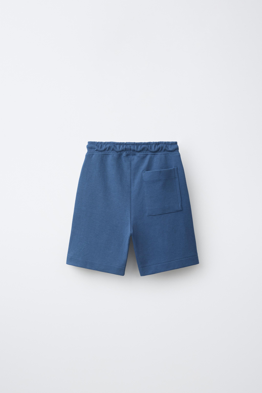 ZARA КОМФОРТНЫЕ ШОРТЫ ИЗ МЯГКОЙ ТКАНИ, СИНИЙ