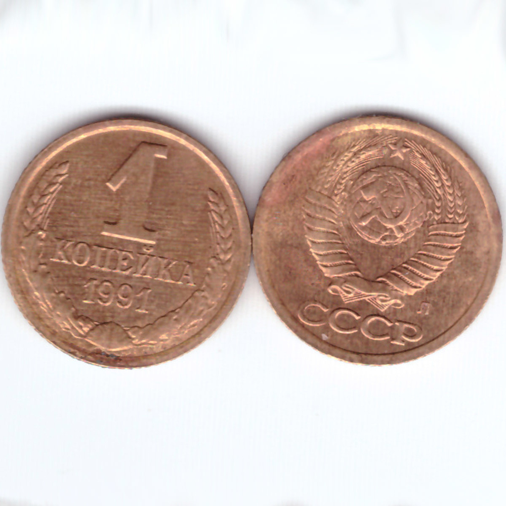 1 копейка 1991 (л)  год F-VF