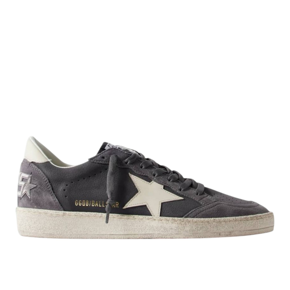 Golden Goose Ball Star / Серые / белая звезда муж