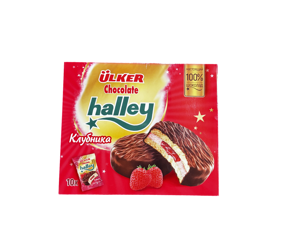 Печенье Halley Ulker клубника и маршмеллоу 30гр *10