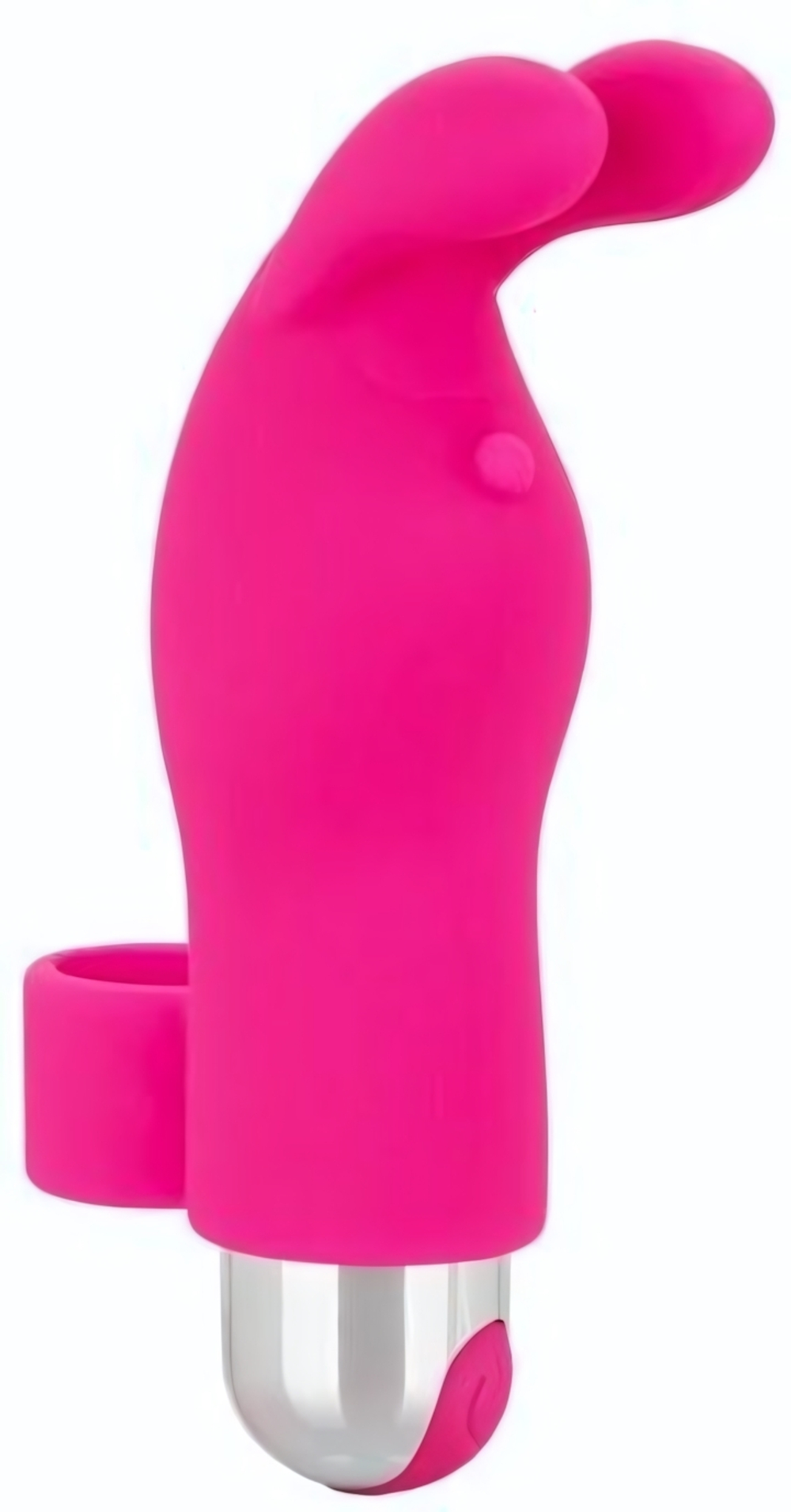 Розовая пулька-насадка на палец Finger Bunny - 8,25 см. (Цвет: розовый)