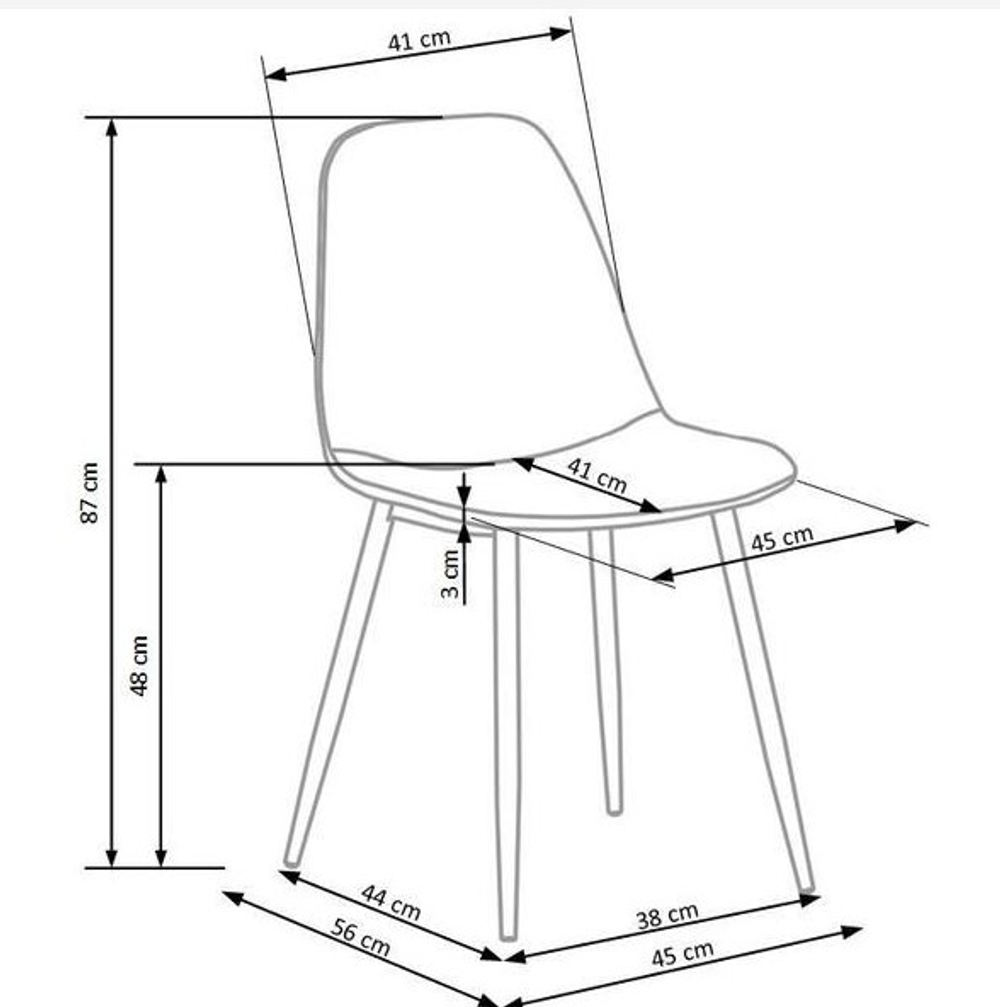 Стул HALMAR K417 черный/черный