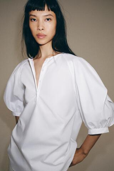 РУБАШКА СО СКЛАДКАМИ НА РУКАВАХ — ZW COLLECTION — ZARA