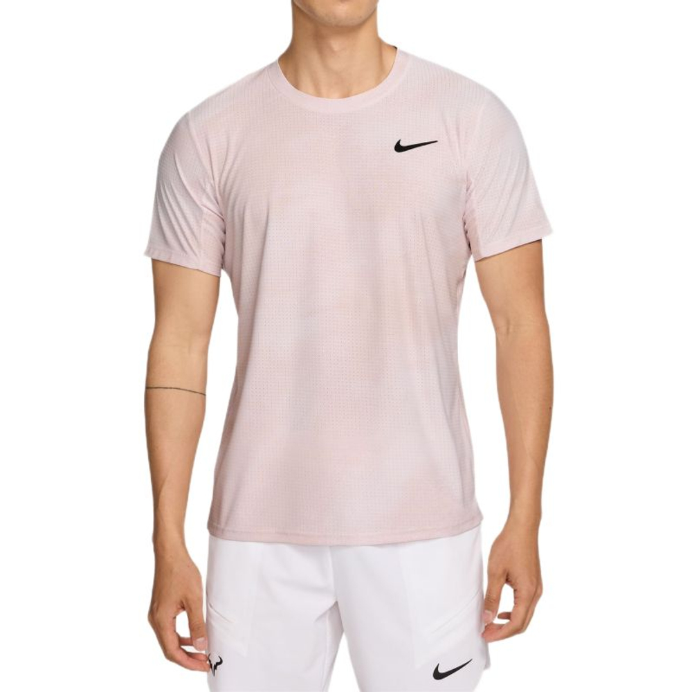 Мужская теннисная футболка Nike Court Paris Slam Advantage Dri-Fit Tennis - pearl pink/silt red/black