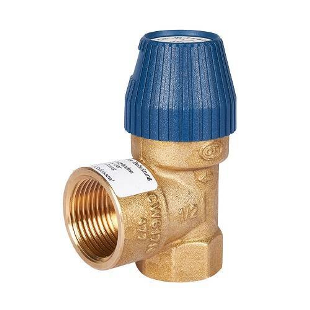 Клапан предохранительный STOUT SVS-0030 - 3/4", сброс 1" (ВР, Рн 6 бар, для систем водоснабжения)