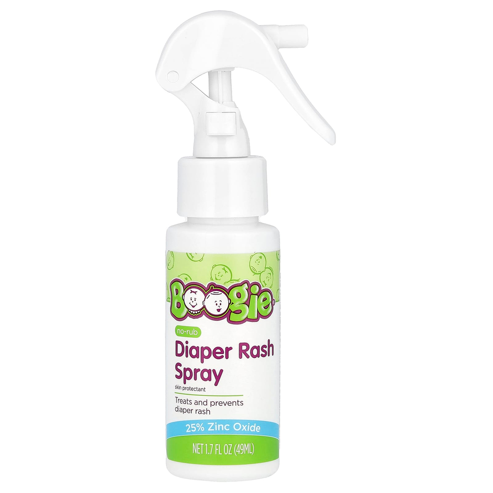 Boogie Wipes, No-Rub Diaper Rash Spray , 1.7 fl oz (49 ml)
