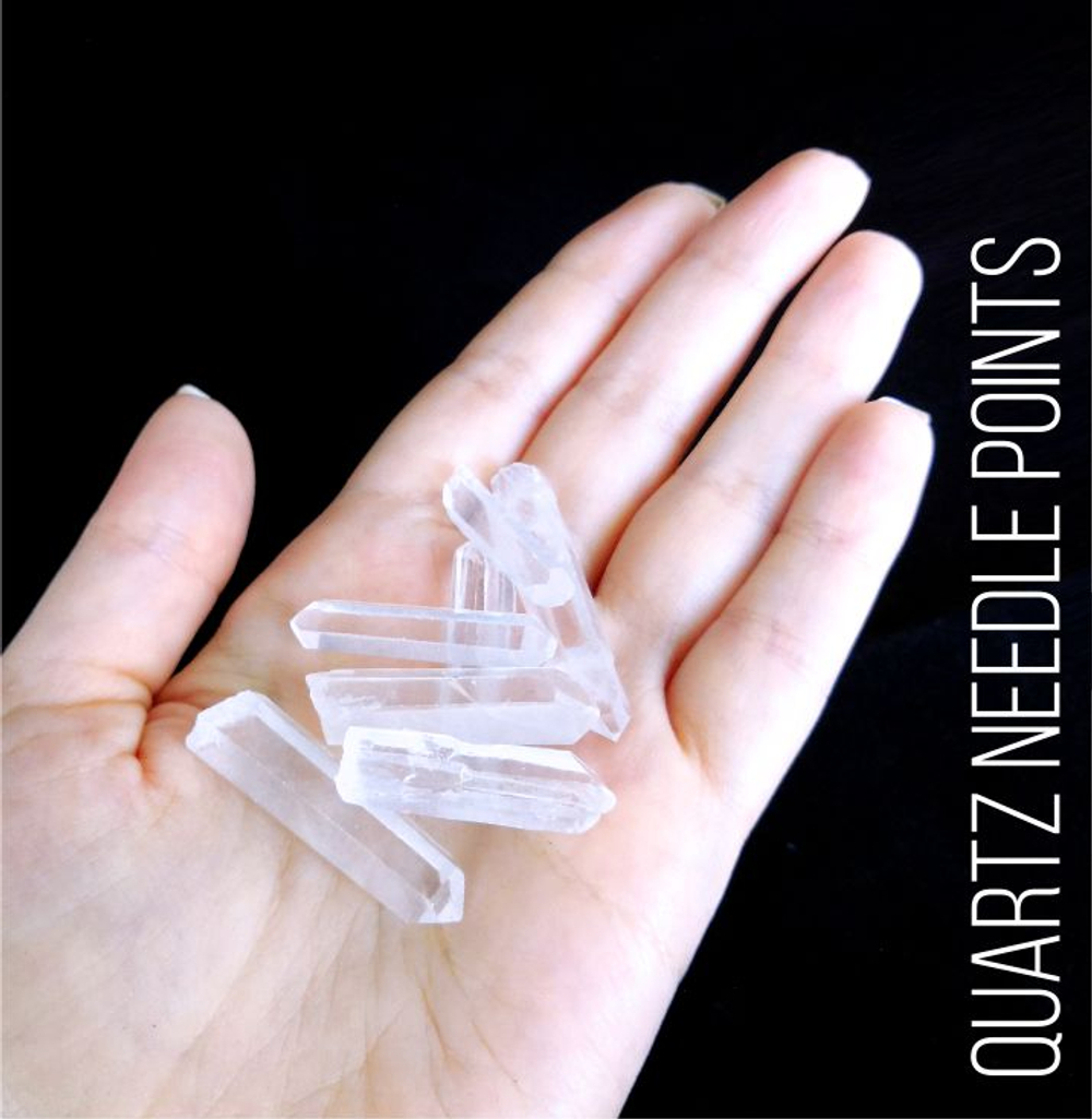 Натуральный кристалл горного хрусталяQuartz Needle points, 100гр