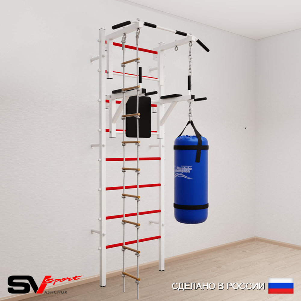 Шведская стенка Sv Sport 5723 (Турник стандарт/Брусья/Лестница/Цепь/Мешок 30кг)