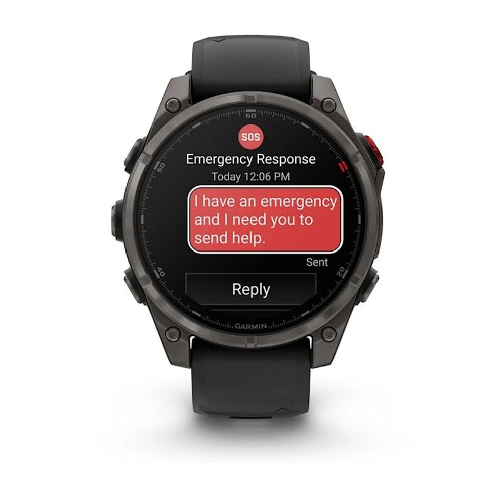 Garmin Fenix 8 Pro 47мм AMOLED Sapphire Carbon Gray DLC Titanium Black / Pebble Gray