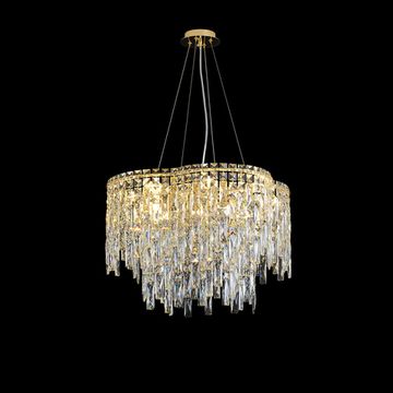 Подвесная хрустальная люстра 12*Е14 Abril SP12 Gold золото Crystal Lux