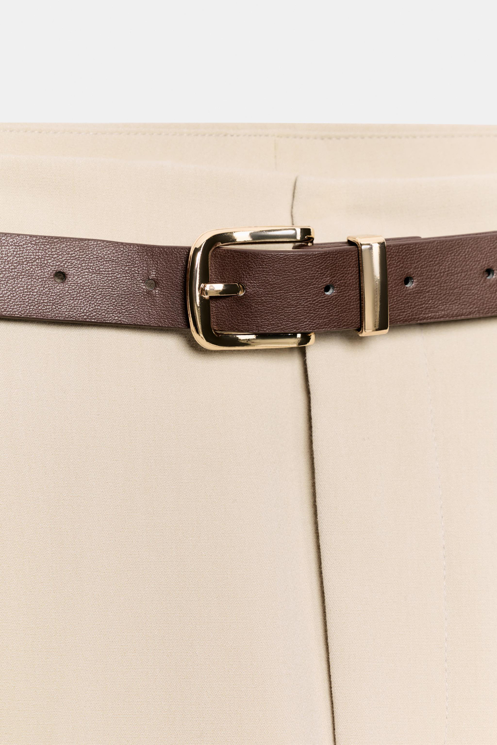 УКОРОЧЕННЫЕ БРЮКИ С РЕМНЕМ — ZARA