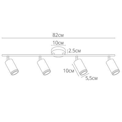 Спот Arte Lamp IMAI A2365PL-4BK, 4хGU10