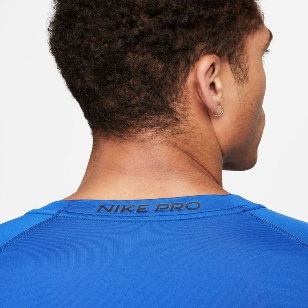 Компрессионка  Nike Pro Dri-FIT Tight Long-Sleeve фитнес Top - небесный