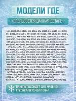 Пластиковая прозрачная узкая откидная передняя панель, дверца, щиток верхнего и среднего выдвижного ящика, корзины морозильной камеры для холодильника Atlant, Атлант, 774142100800 (МКАУ.741421.008, МКАУ741421008, MKAY741421008, 774142100801, 77414210