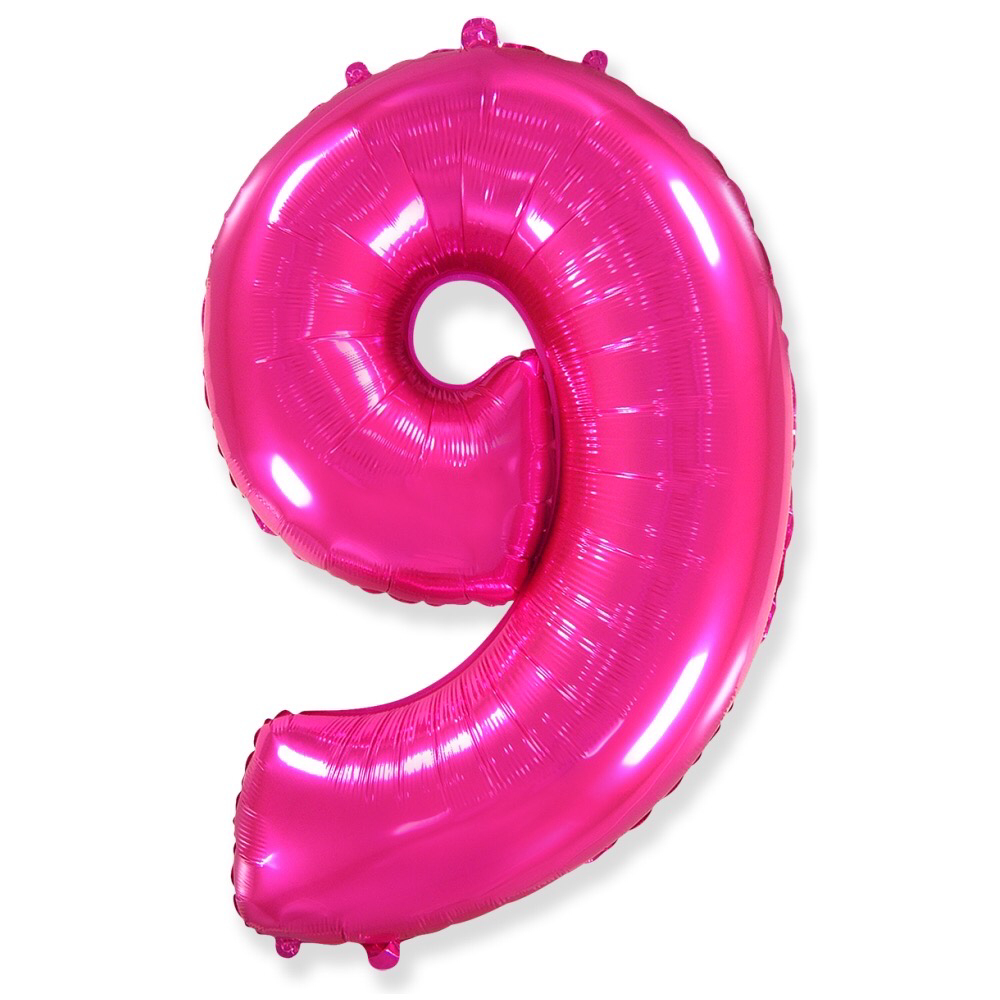 Цифра «9» фуксия