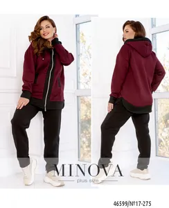 Костюм 17-275-Черный-марсала Minova