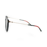 Солнцезащитные очки GUCCI GG1196SK-001 бабочка черные с золотом