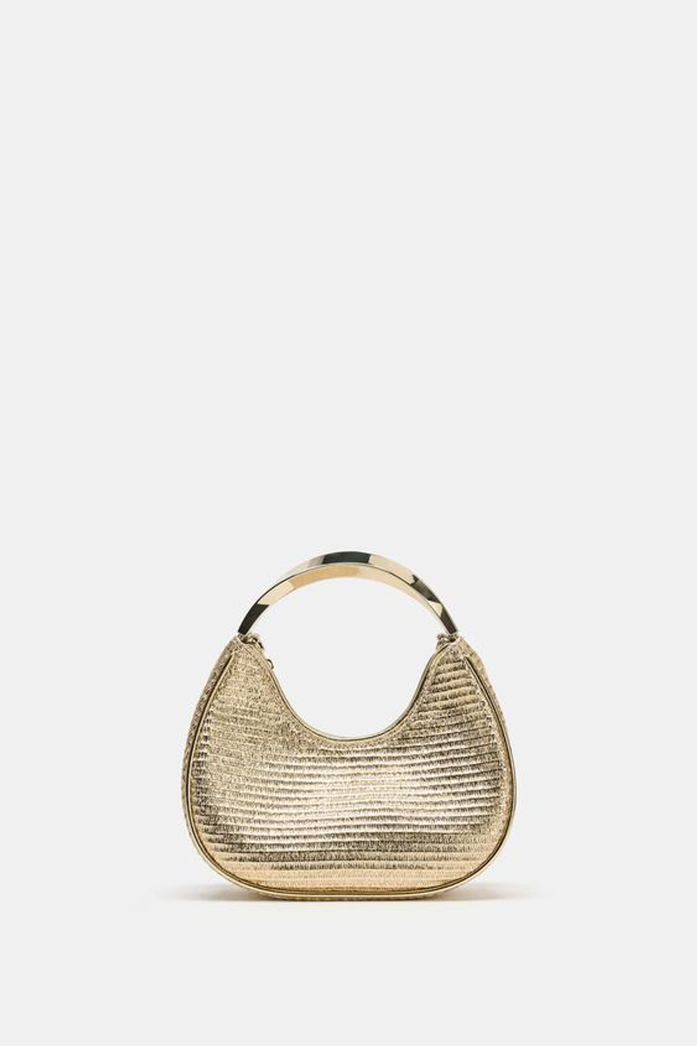 ZARA СУМКА С МЕТАЛЛИЧЕСКОЙ РУЧКОЙ, ЗОЛОТИСТЫЙ