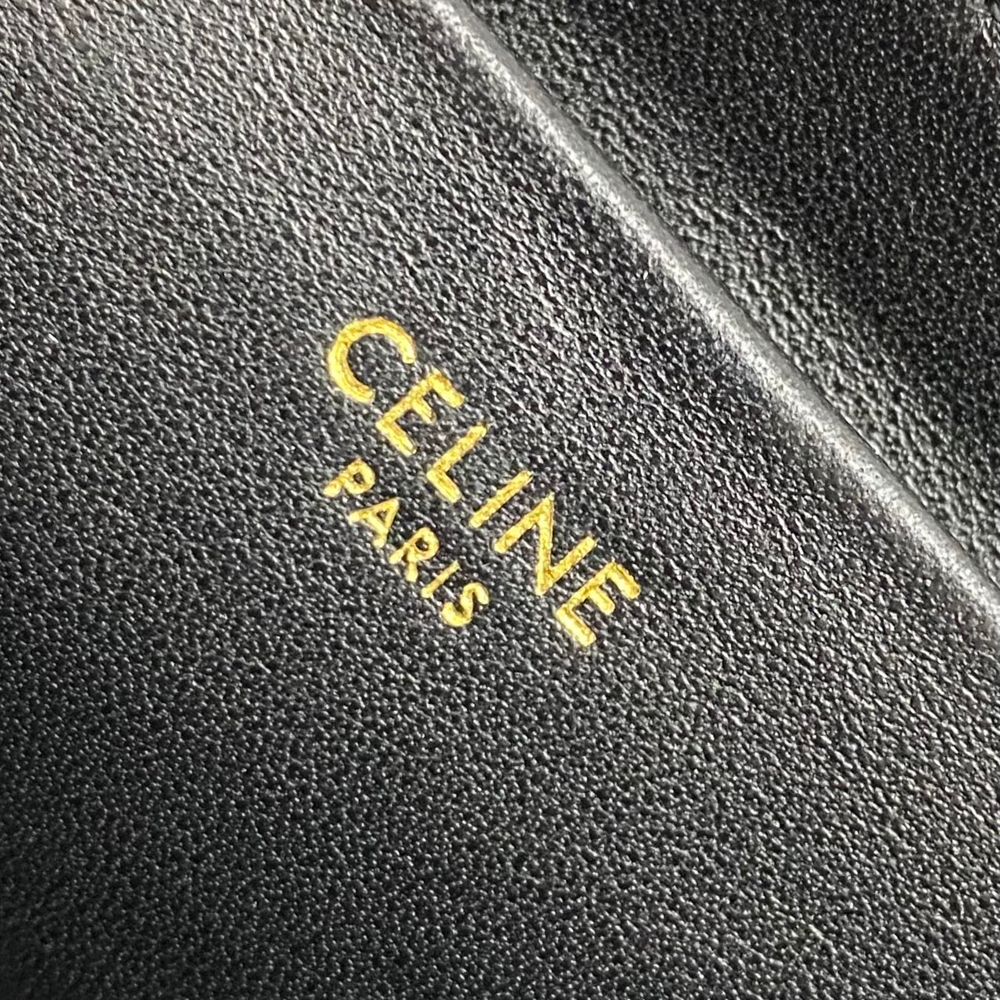 Плетёная сумка Celine, чёрная, 21 см — фото 7