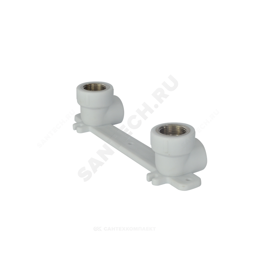 Планка монтажная PP-R белая Дн 25х1/2" ВР под смеситель с водорозетками PRO VALFEX 10124025-PRO