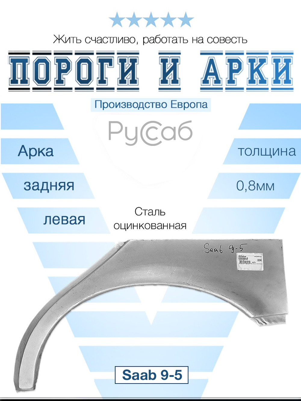 Арка левая Saab 9-5 1997-2010 (Polcar)