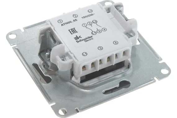 Выключатель Systeme Electric ATLASDESIGN 2-клавишный проходной карбон 36222