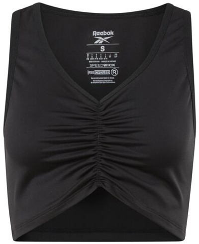 Женский топ теннисный Reebok Studio Ruched Cropped Tank Top W - black