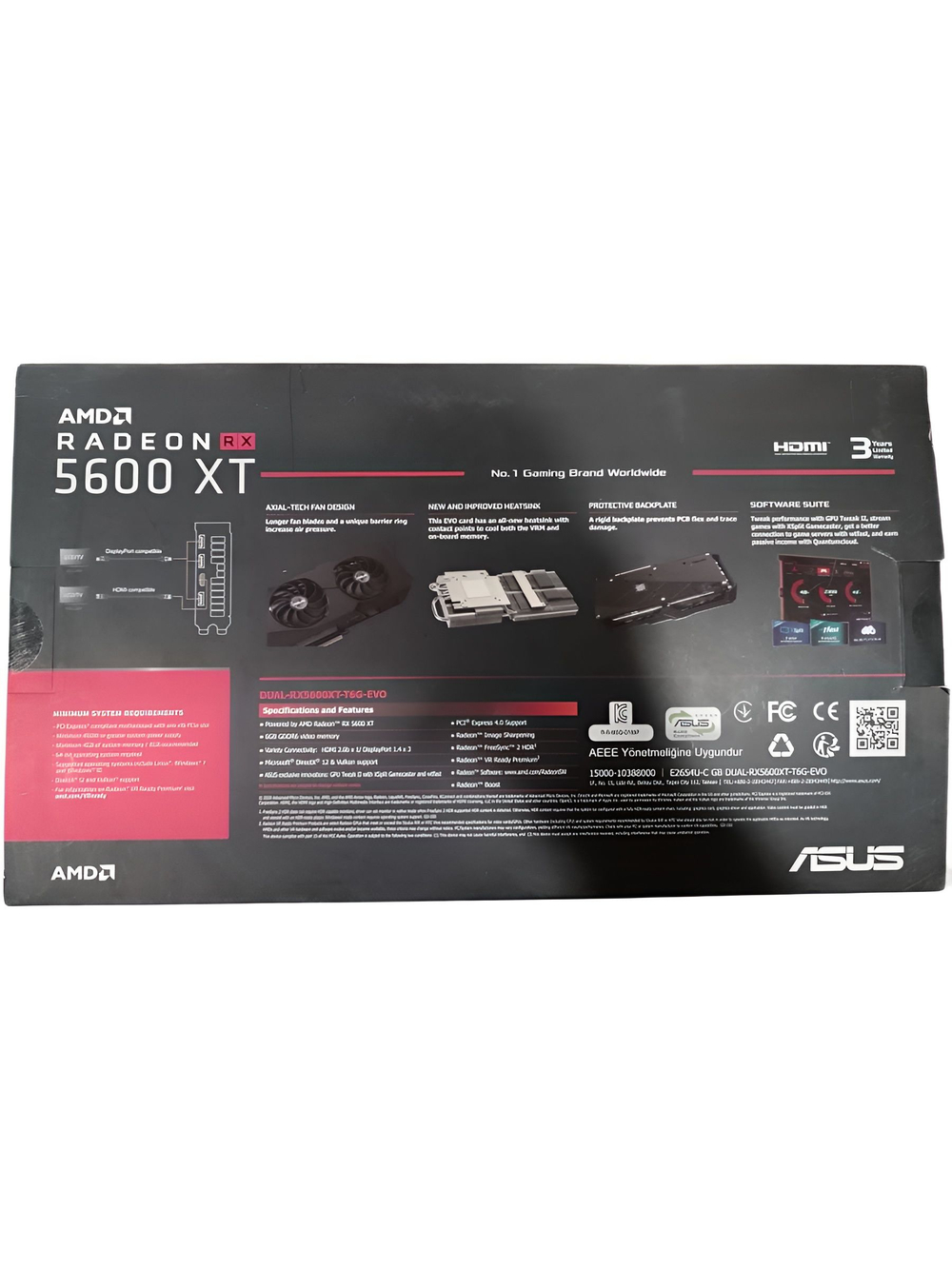 Видеокарта ASUS AMD Radeon RX 5600 XT DUAL EVO OC 6Gb