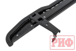 Пороги силовые Toyota Land Cruiser Prado 120 черные РИФ