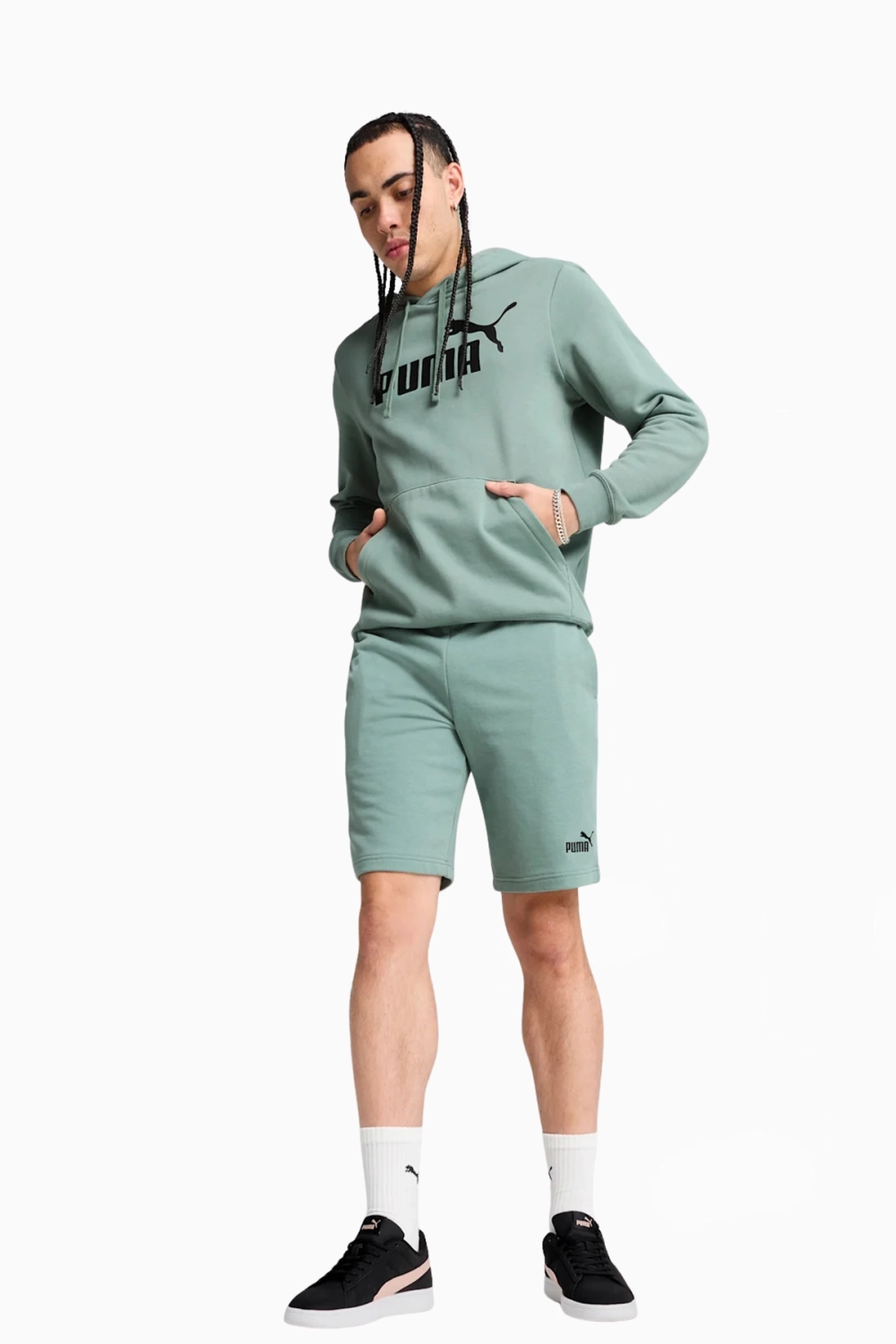 Шорты Puma Essentials No. 1 Logo - зеленый