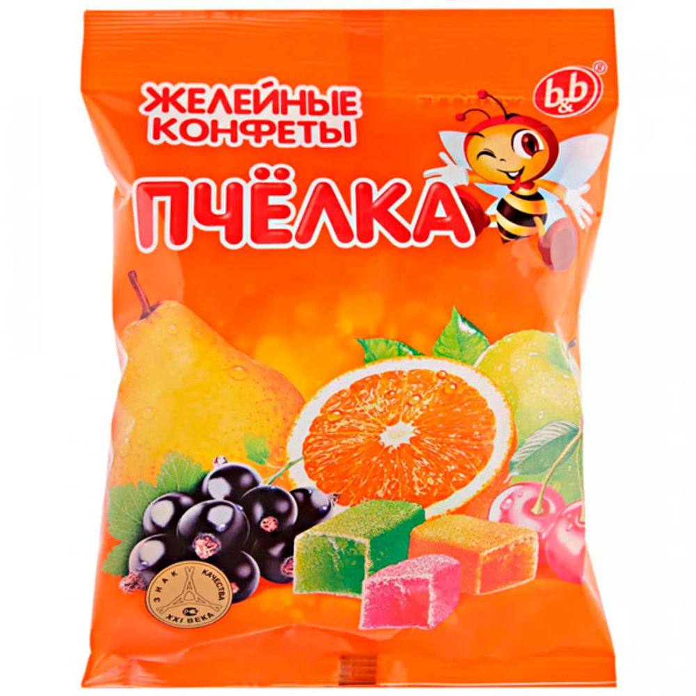 Конфеты Пчелка  конфеты желейные негглазир микс
