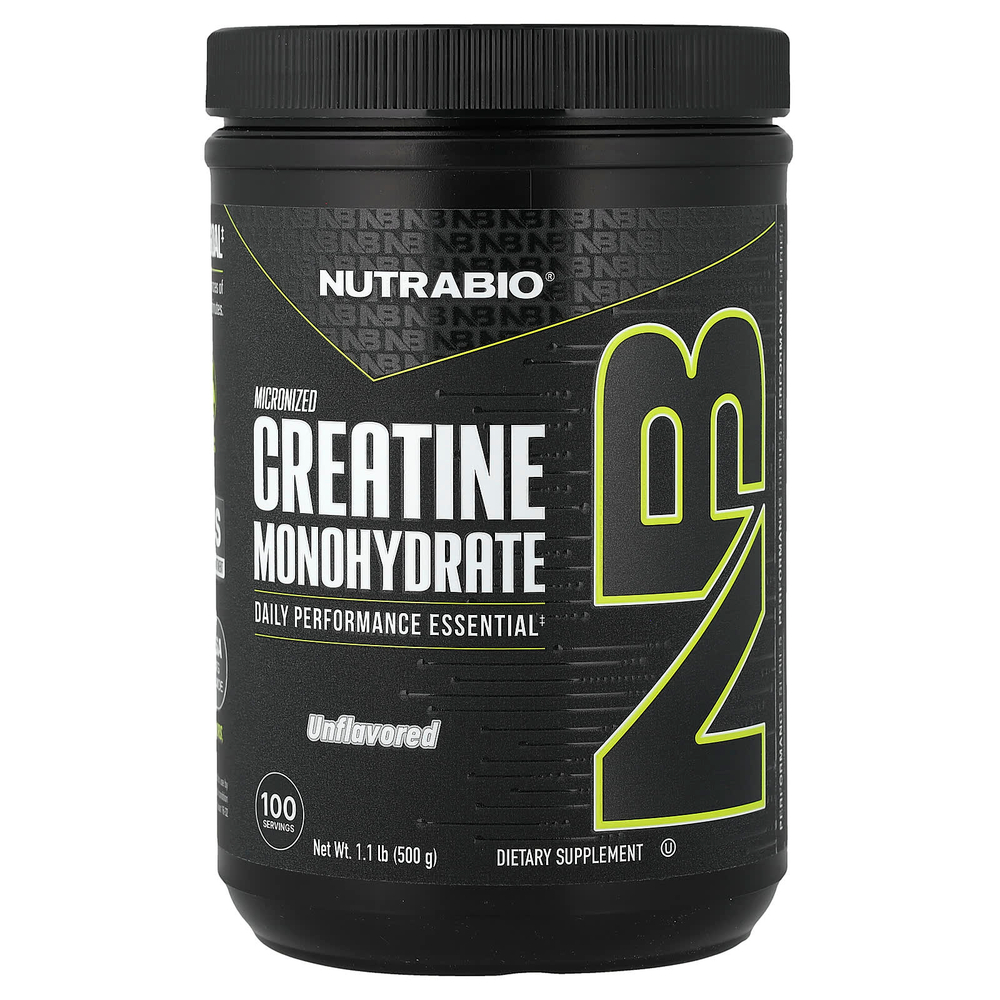 NutraBio, Performance, микронизированный моногидрат креатина, 500 г (1,1 фунта)