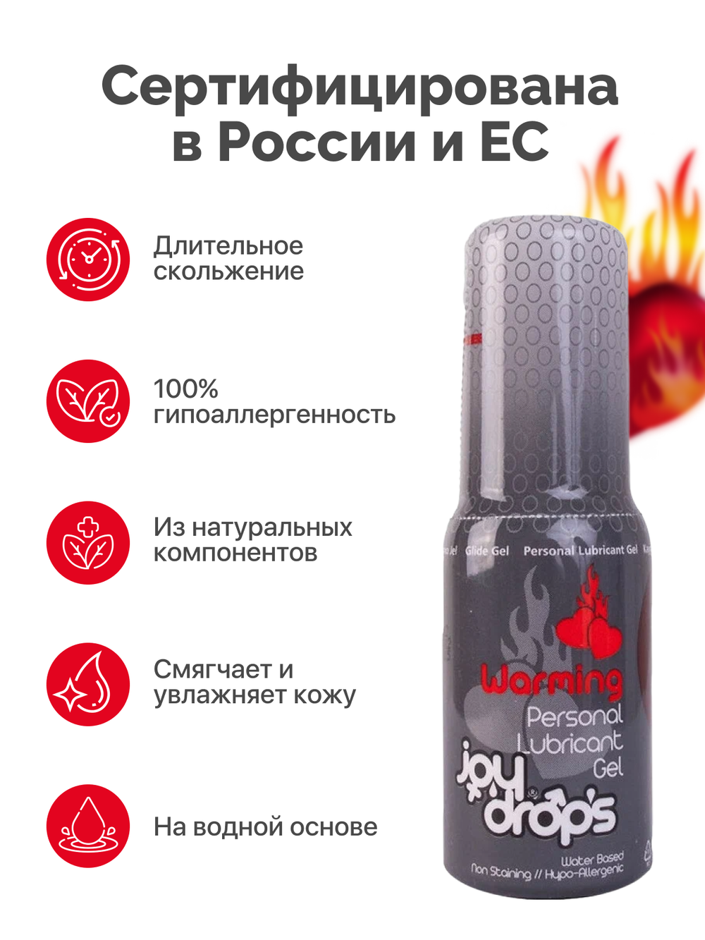 Смазка разогревающая Joydrops Warming