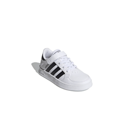 alt="Классические три полоски adidas на детских кроссовках Breaknet PS Black White"