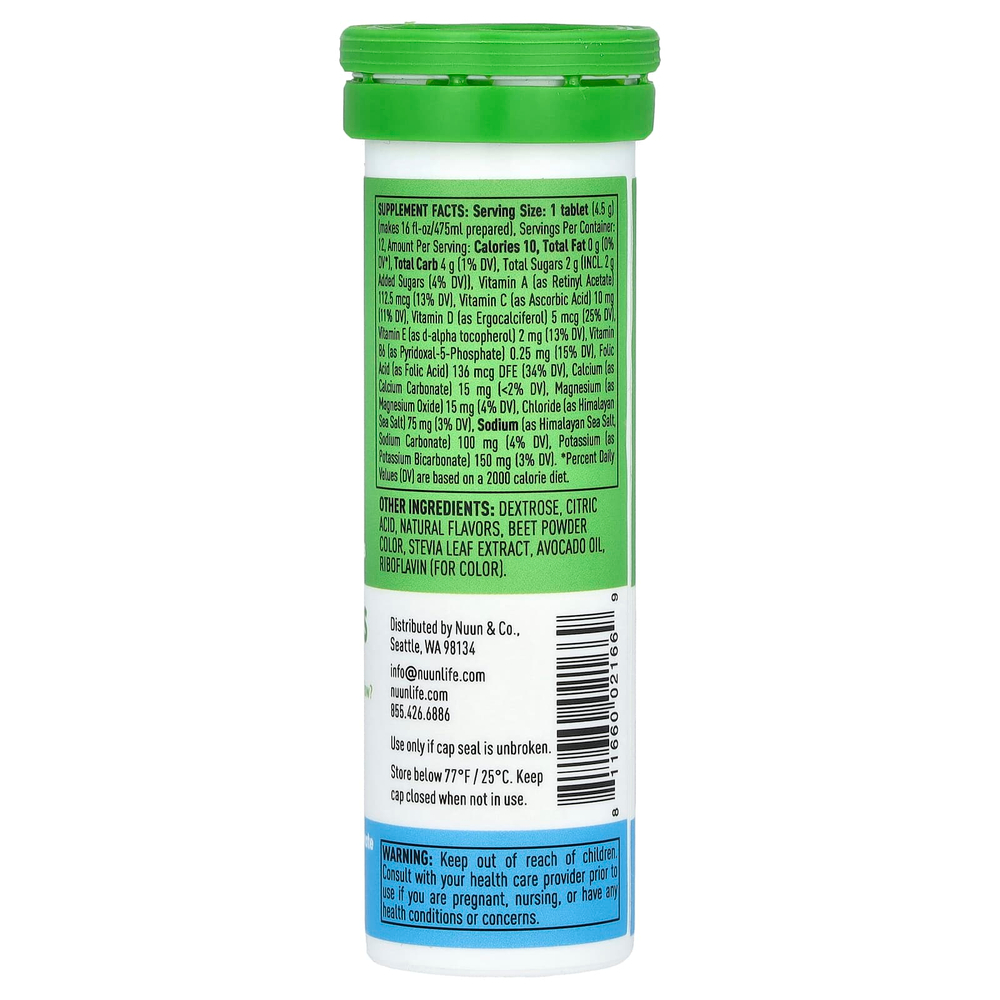 Nuun, Hydration, витамины, голубика и гранат, 12 таблеток