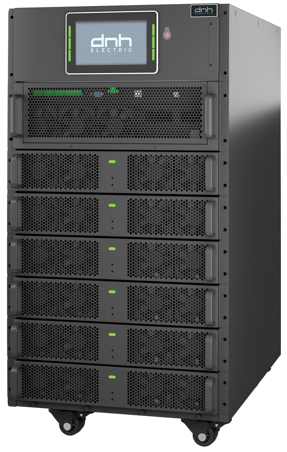 Силовой шкаф модульного ИБП DNH DRM09015, 90 кВА/90 кВт, 3:3ф, Rack Tower, 6 силовых модулей 15 кВА