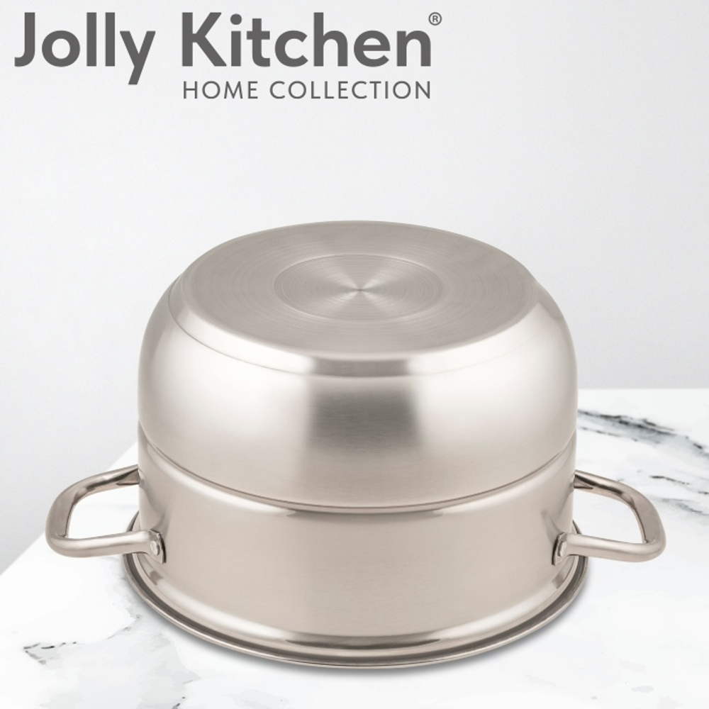Мантоварка-пароварка Jolly Kitchen три яруса, диаметр 32 см, нержавеющая сталь