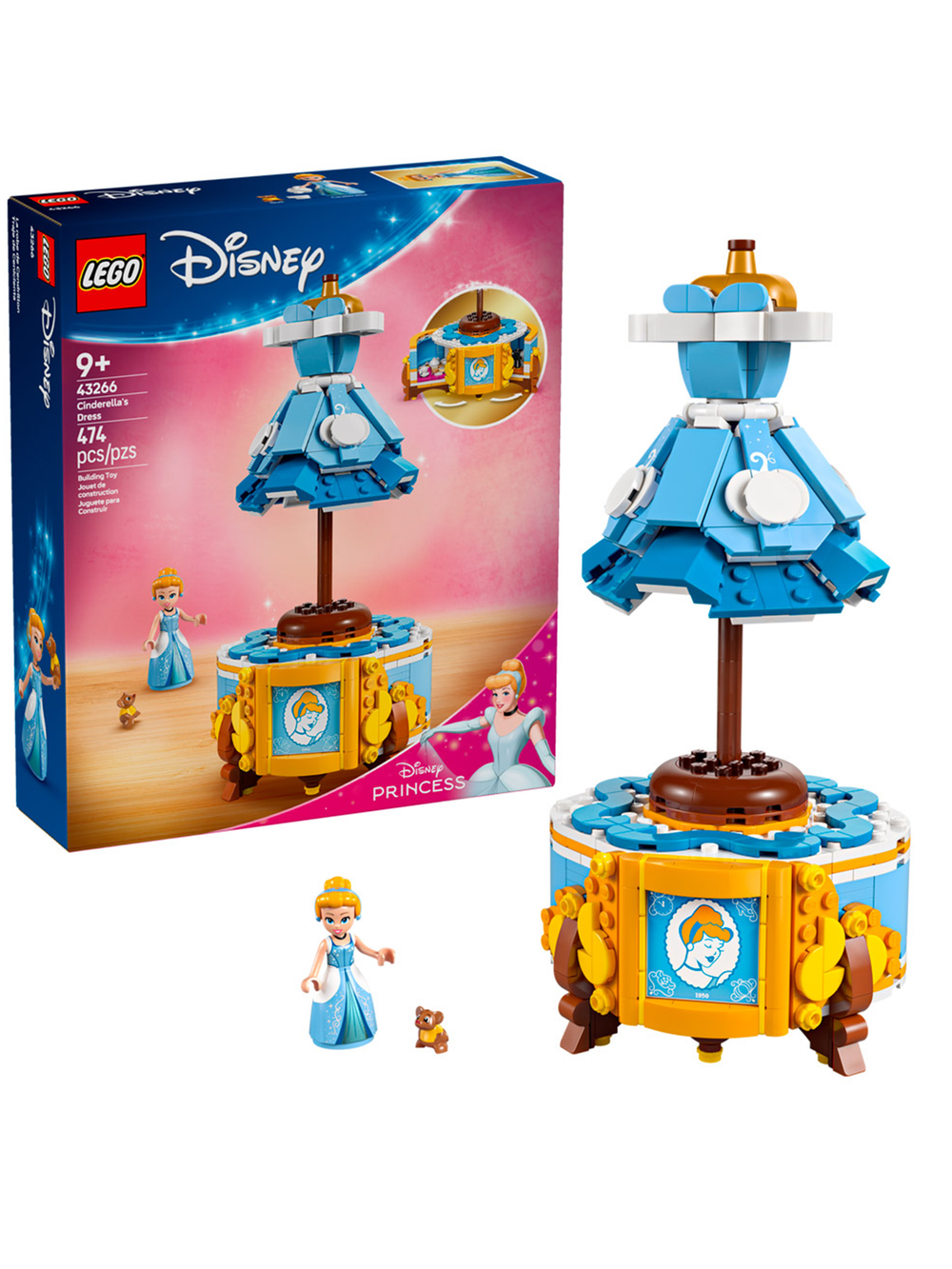 Конструктор Лего Дисней Принцесса Платье Золушки | LEGO Disney Princess Cinderella’s Dress 43266 — 474 детали (9+)