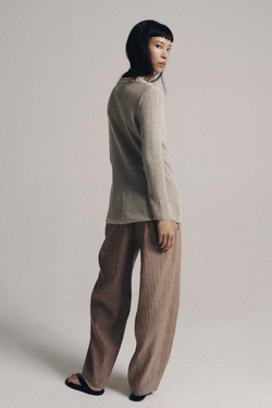 ZARA ЛЬНЯНЫЕ БРЮКИ С ЗАЩИПАМИ — ZW COLLECTION, ОРАНЖЕВЫЙ