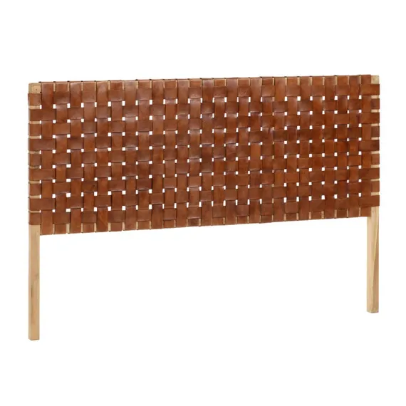 Изголовье Calixta из массива тика и кожи 153x110 см