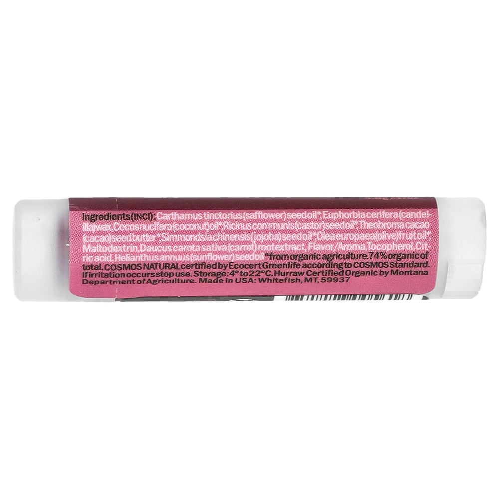 Hurraw! Balm, Тонирующий бальзам для губ, с малиной, 4,8 г (0,17 унции)
