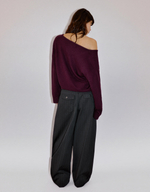 Женский свитер оверсайз с V-образным вырезом soft touch - BERSHKA
