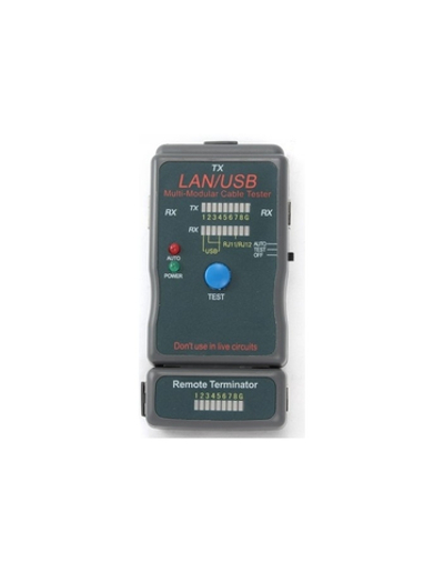 Gembird NCT-2 Тестер LAN Cablexpert , 100/1000 Base-TX,  для UTP, STP, RJ-11, USB-кабеля