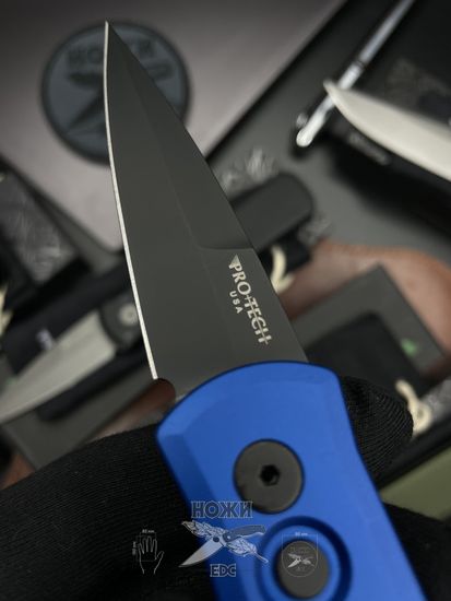 Складной нож Pro-Tech GODSON 721Blue c клинком из стали 154CM, рукоять алюминий