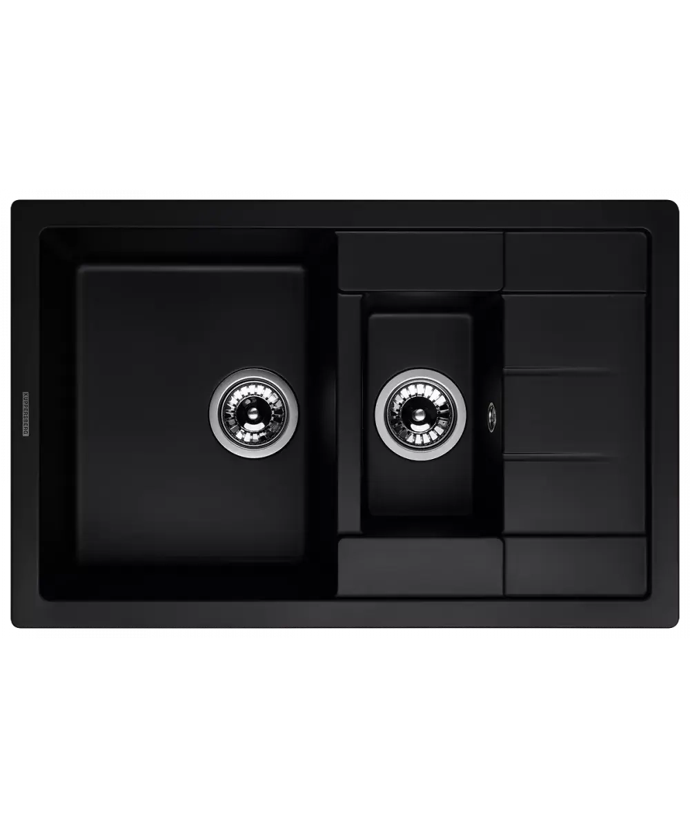 Кухонная мойка Kuppersberg MODENA 1,5B1D BLACK METALLIC фото 