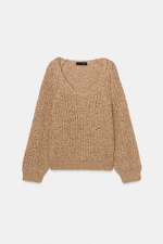 Свитерок из трикотажа с вязаной тесьмой - ZARA