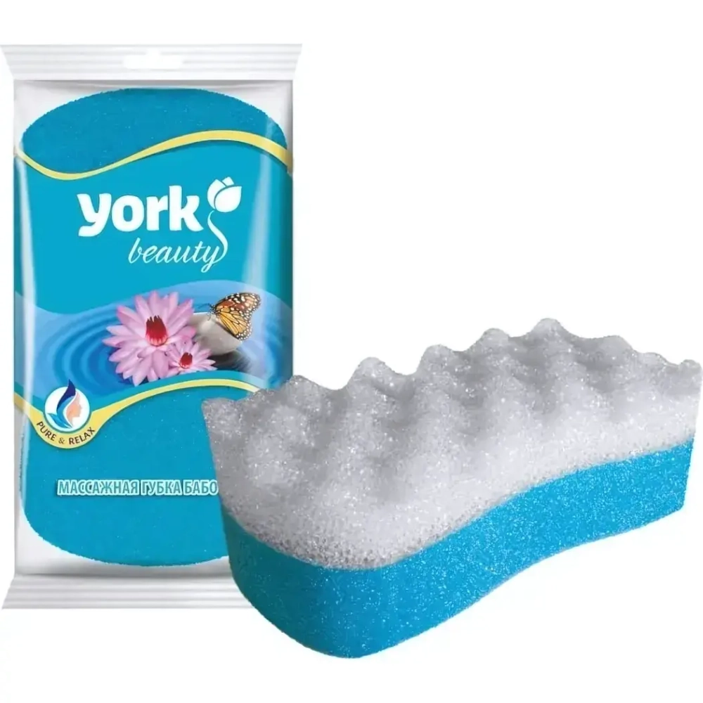 Губка для тела массажная Бабочка YORK
