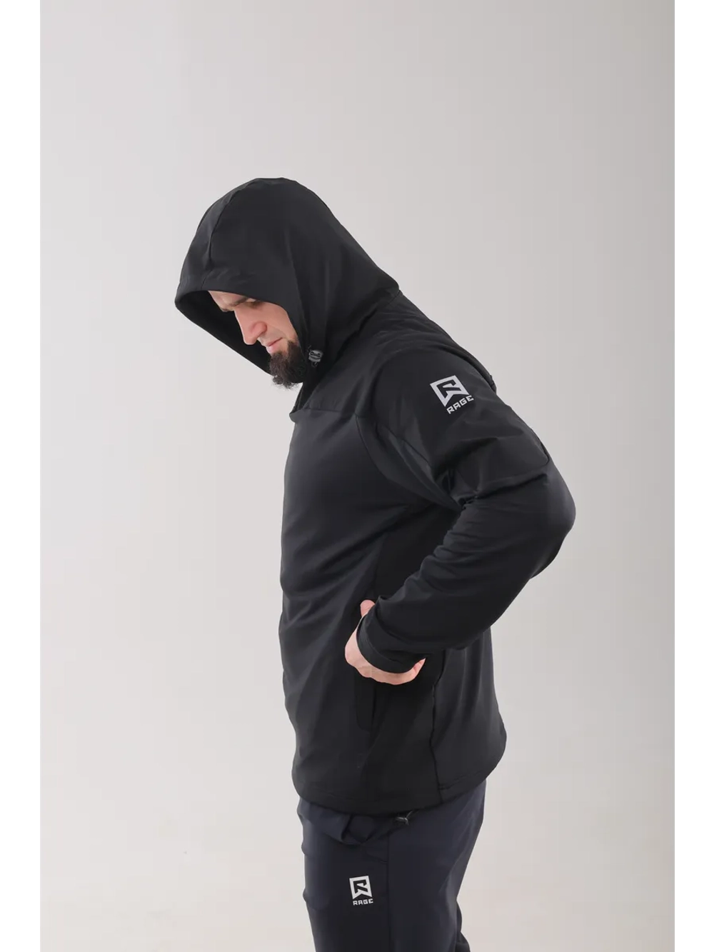 Худи спортивное с молнией Rage black арт.: HY26509