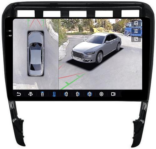Магнитола для Porsche Cayenne 1 2002-2010 - FarCar BX443M-360 монитор 9.5" 2K QLED на Android 13, Быстрая, CarPlay, 4G SIM-слот, 4 камеры в комплекте